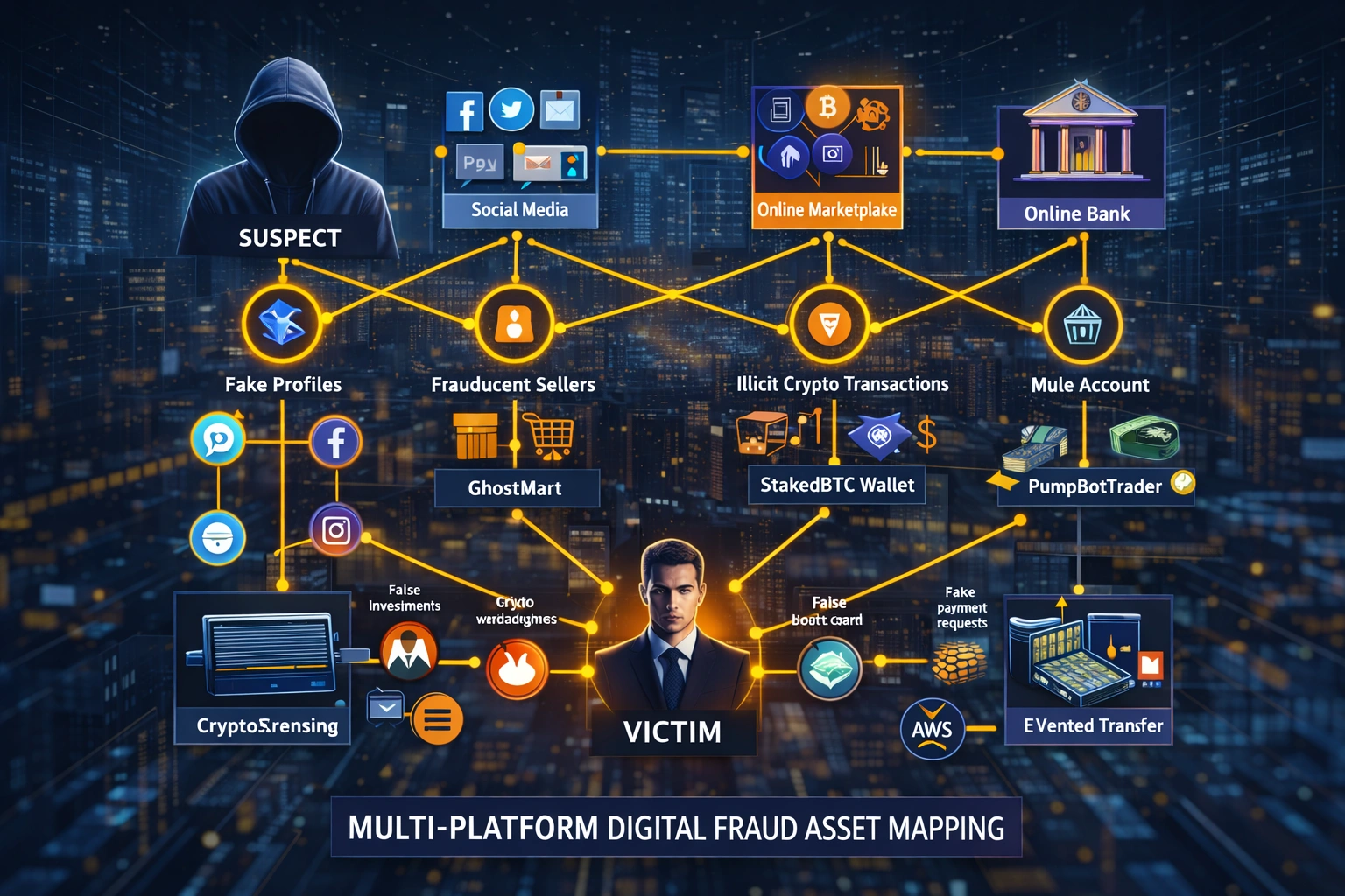 Multi Platform Digital Fraud Asset Mapping